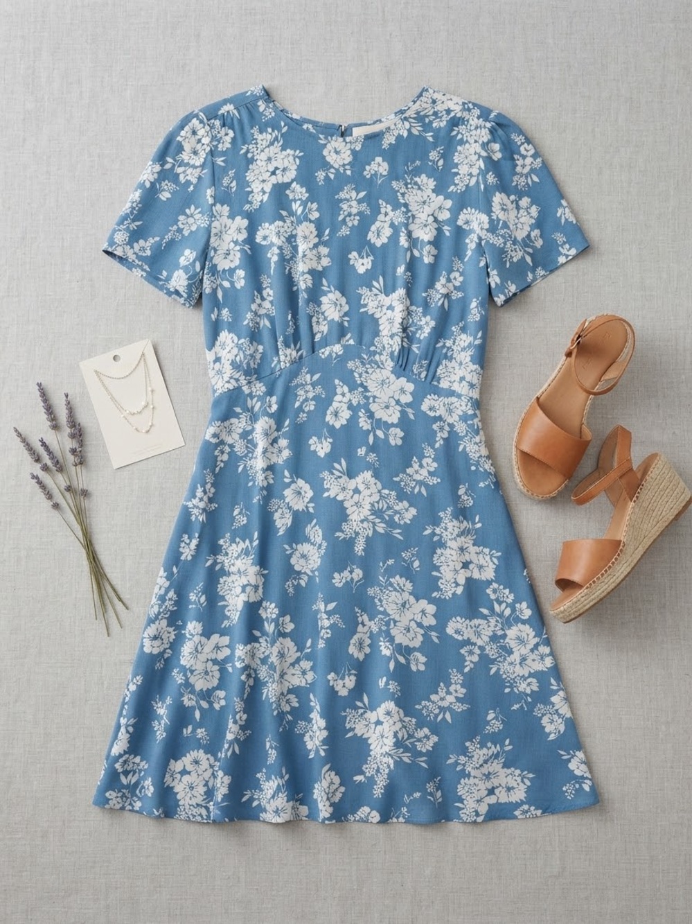 Old Navy Floral A-Line Dress - Blue